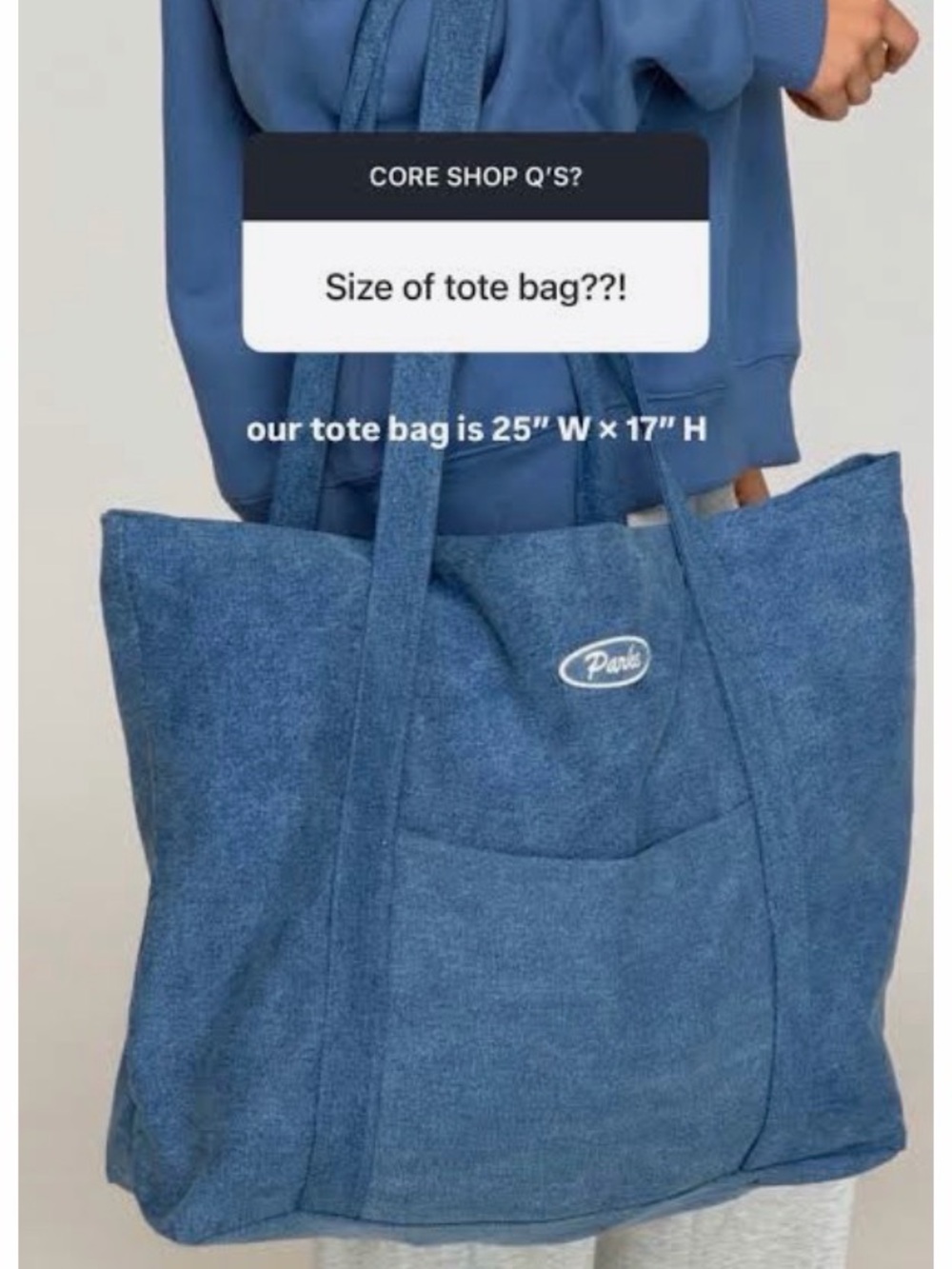 Parke Denim Patch Tote